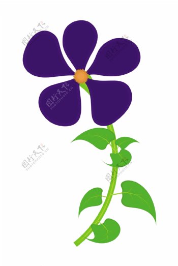 紫色的花朵矢量