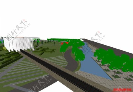 小河公园场景模型10
