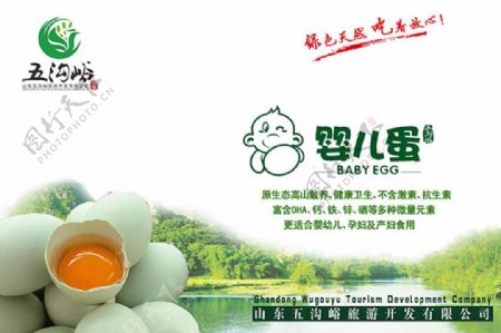 五沟峪绿色健康婴儿蛋宣传海报