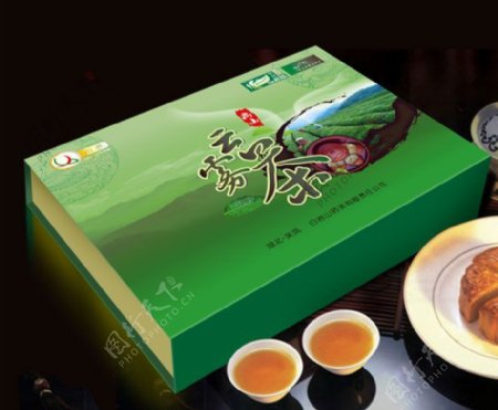 绿色清新茶叶包装盒设计