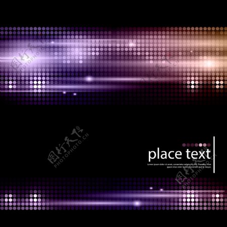 紫色圆点光效背景矢量素材图片