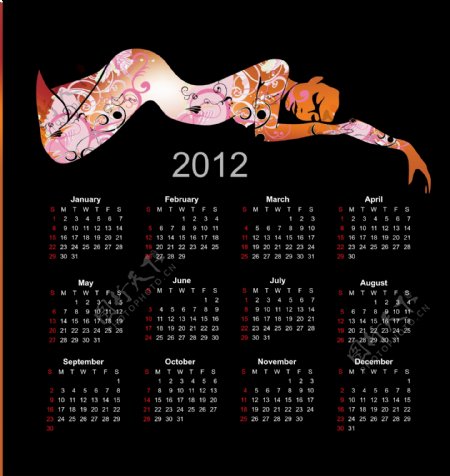 2012美人鱼日历