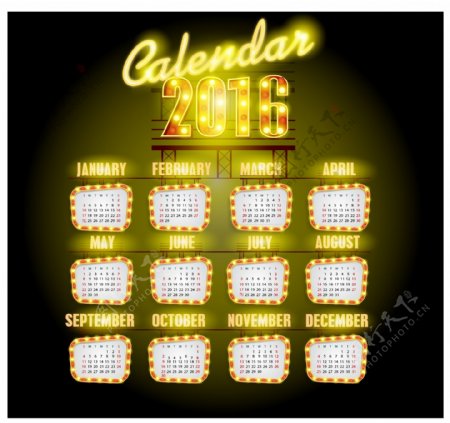 2016创意日历