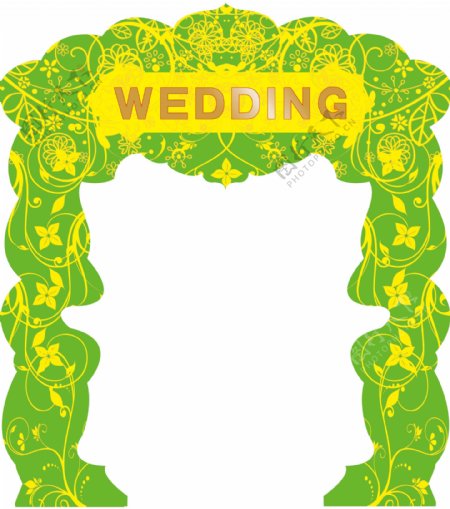 婚礼花门婚礼仪式亭绿色图片
