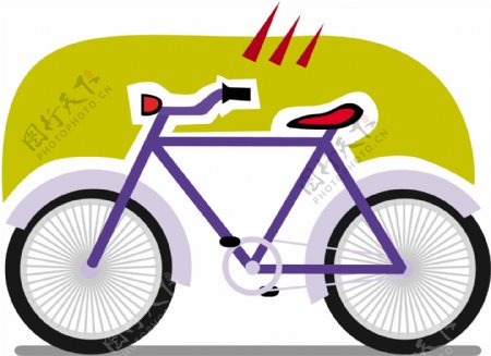 自行车交通工具矢量素材EPS格式0041