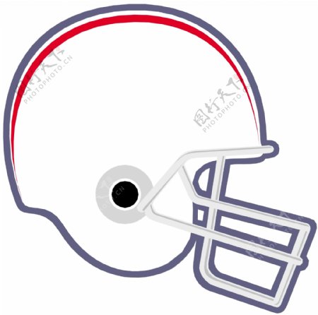 橄榄球帽体育用品矢量素材EPS格式0017