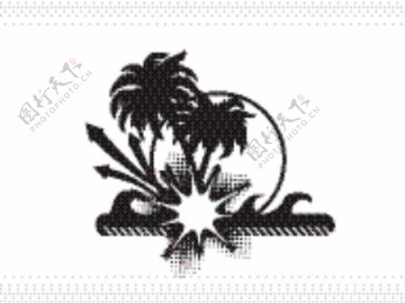 向量的棕榈树series6标志的白色隔离