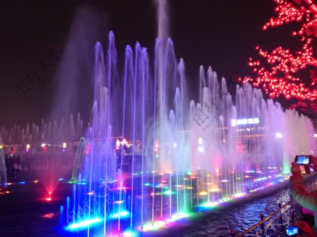 西安音乐喷泉图片
