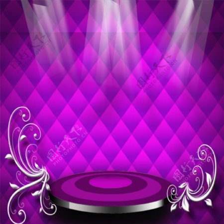紫色菱形舞台背景