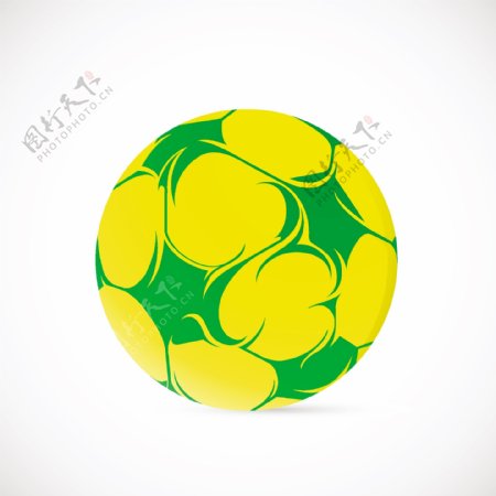 黄色足球世界杯背景