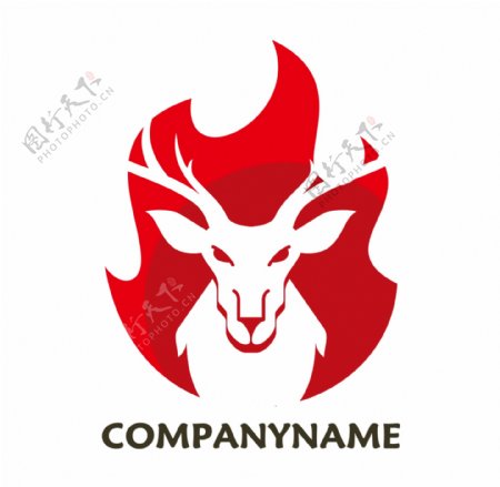 红色羚羊logo