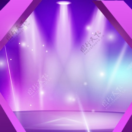 紫色舞台灯光直通车背景
