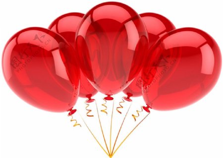 浪漫红色气球元素