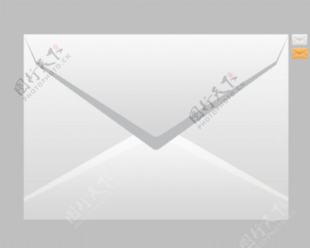 白色的邮箱邮件icon图标