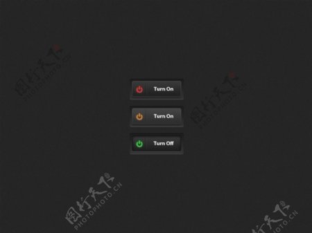 黑色的立体质感网页按钮设计