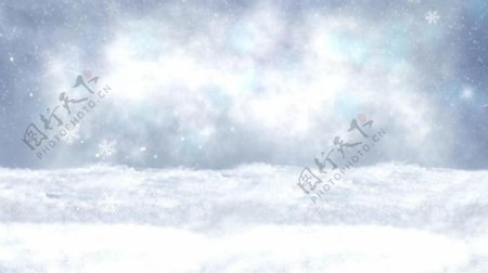 白色雪地雪景动态视频素材