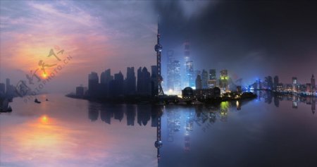 上海日夜对比图