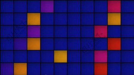 彩色格子方块变换视频素材