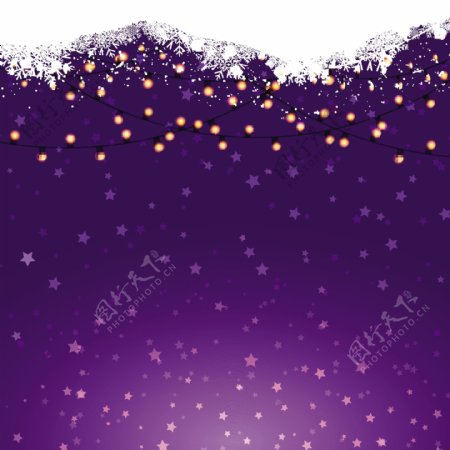 紫色圣诞灯饰