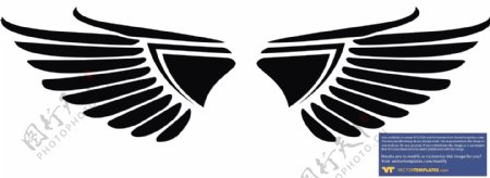 老鹰翅膀标志免抠png透明素材