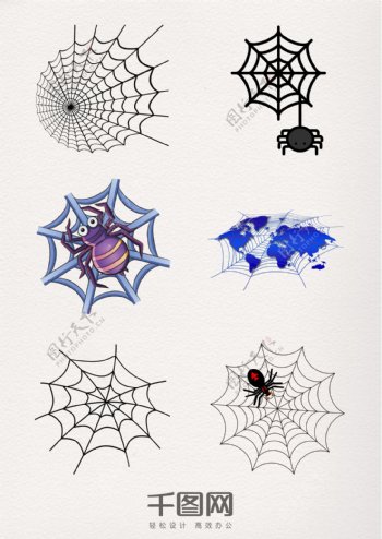 装饰元素图案蜘蛛网