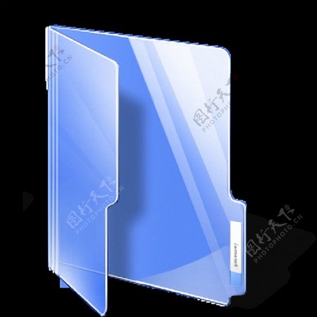 浅蓝色文件夹免抠png透明素材