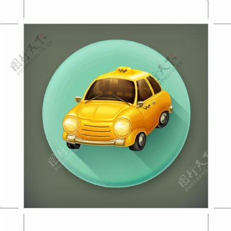 黄色汽车图标