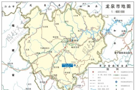 浙江丽水市龙泉市标准地图32K