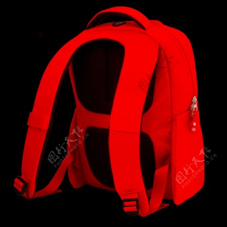 红色背包免抠png透明图层素材