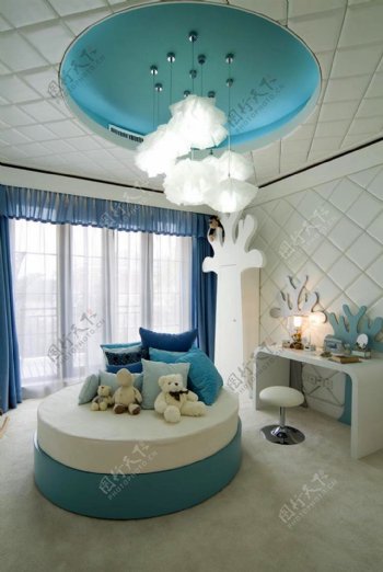 温馨浪漫居家风格卧室吊顶效果图设计