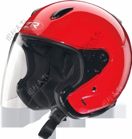时尚红色摩托车头盔免抠png透明素材