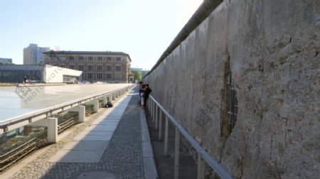 沿柏林墙的静态射击
