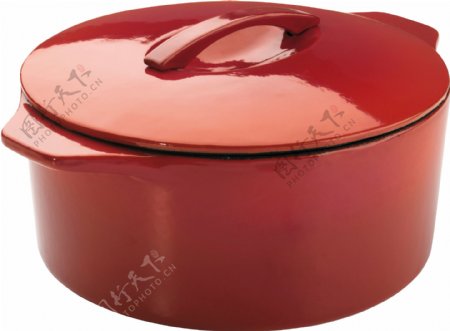 红色砂锅煮锅免抠png透明图层素材