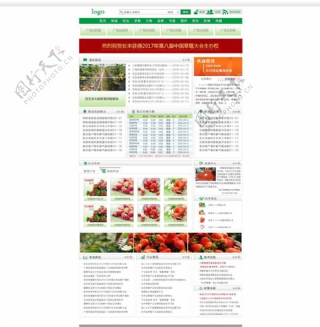 水果类草莓B2B行业网站