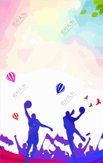 篮球运动会校园篮球海报设计