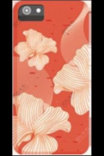 花纹中国风水墨水粉手机壳后盖装饰图案
