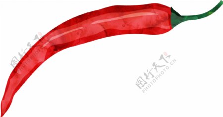 小红辣椒卡通透明素材