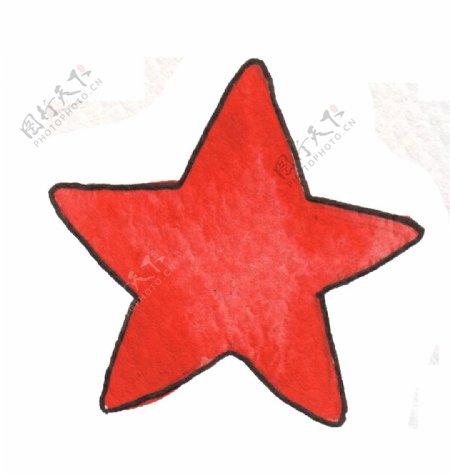 红色星星透明装饰素材