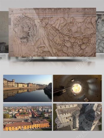 4K超清实拍意大利城市古建筑宣传视频素材