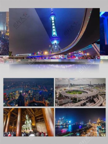 高清实拍上海城市景观视频素材