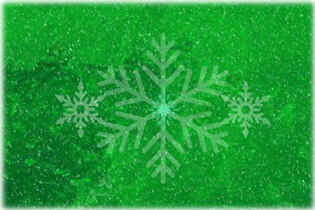 冬季绿色雪花背景图3