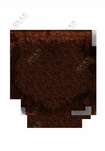 咖啡色沙石png元素