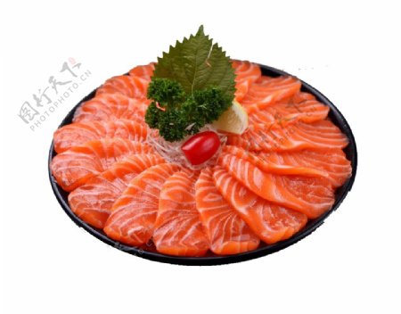鲜美三文鱼日式料理产品实物