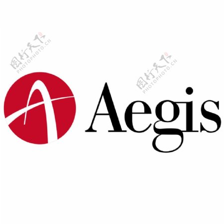 AEGIS公司标志红黑A字母LOGO设计