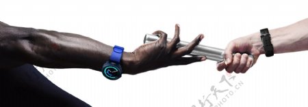 蓝色炫酷的防水智能电子手表jpg素材