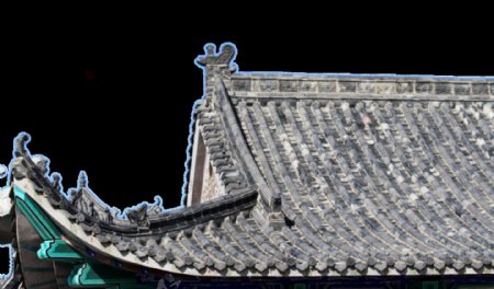 中式古建筑房檐素材