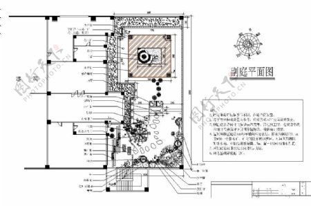 别墅屋顶花园CAD平面图