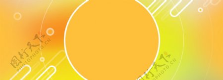 全原创黄色果冻线条圆圈背景