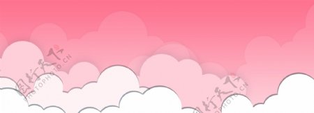 粉色可爱云朵背景