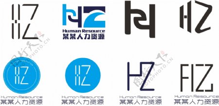 hzlogo字体设计字母组合